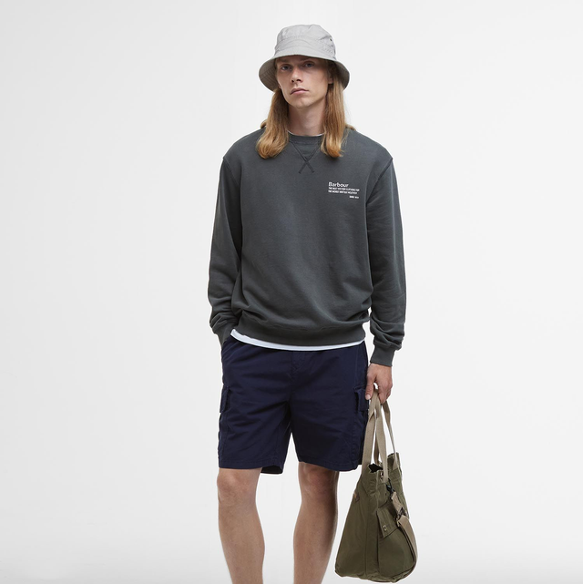 Barbour Bulford Graphic Sweatshirt Gunmetal