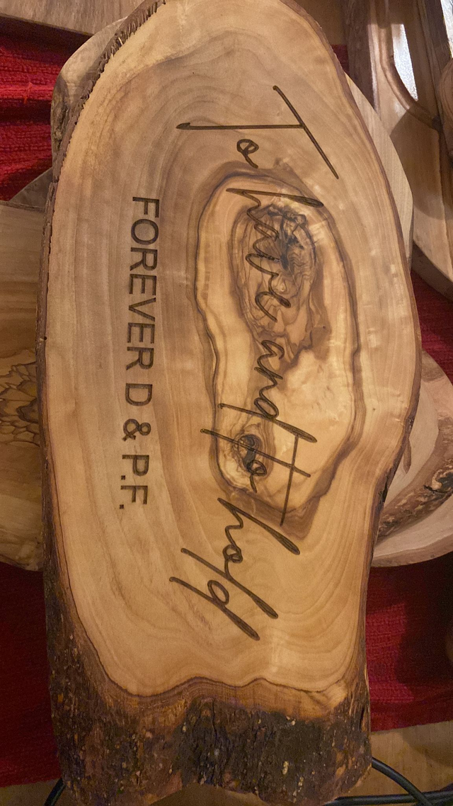 Personalised tree trunk Wedding Anniversary Board