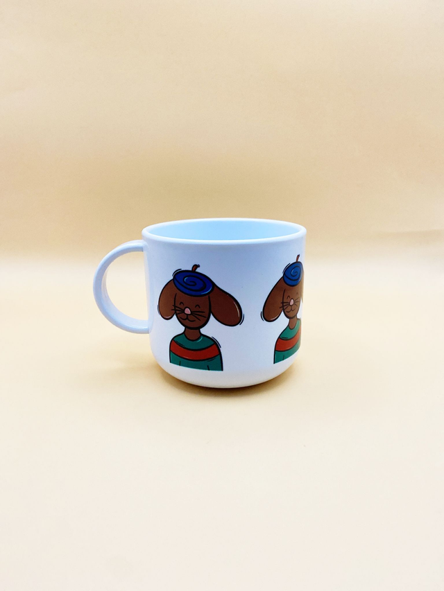 Artist dog mini mug - Children lightweight mini mug 
