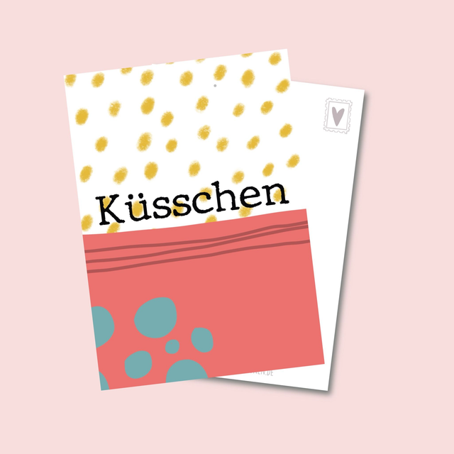 Küsschen - Postkarte