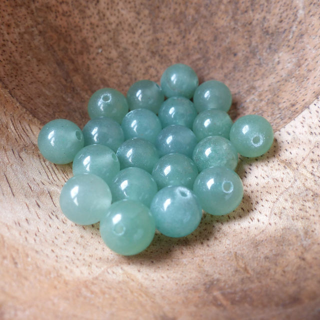 Aventurine Verte Perles Rondes Polies - A l&#039;unité
