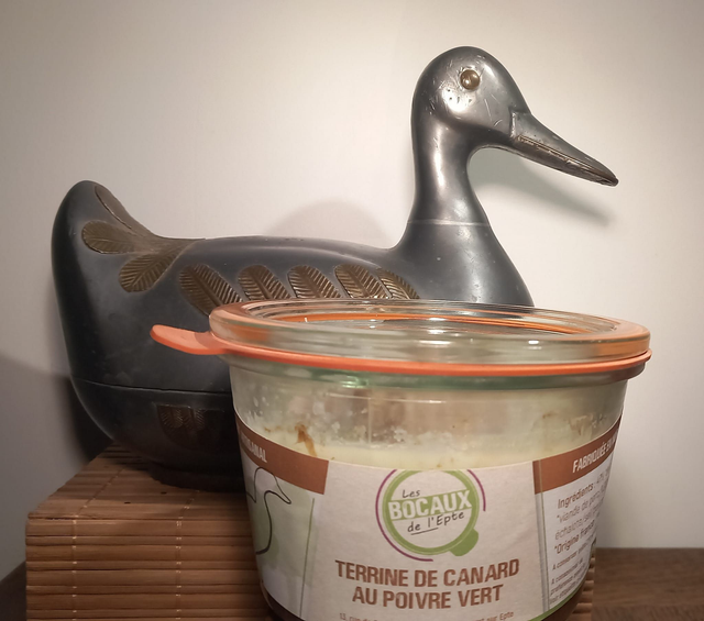 Terrine de canard au poivre vert