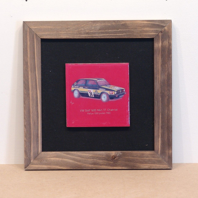 Artimotor enmarcado 21x21 - 1980 VW Golf Mk1 - F. Chatriot