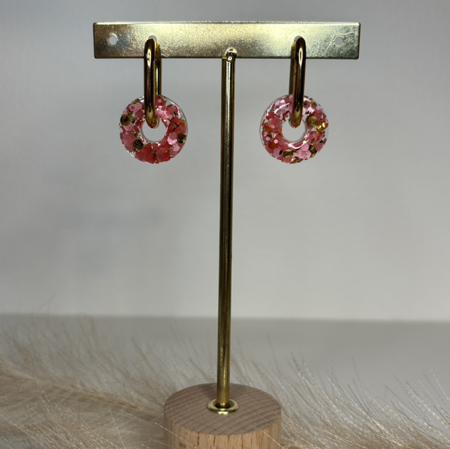 Pampilles rose et doré 