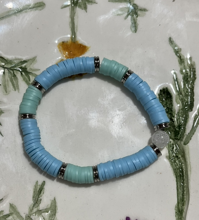 Bracelet Enfant Perles Heishi et cristal de roche