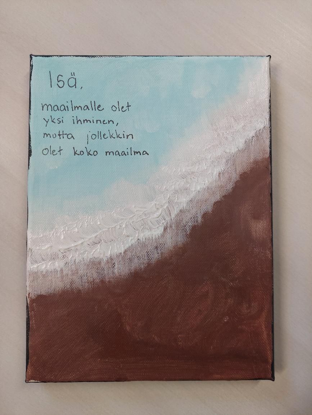 Tekstitaulu isä, 18x24cm 