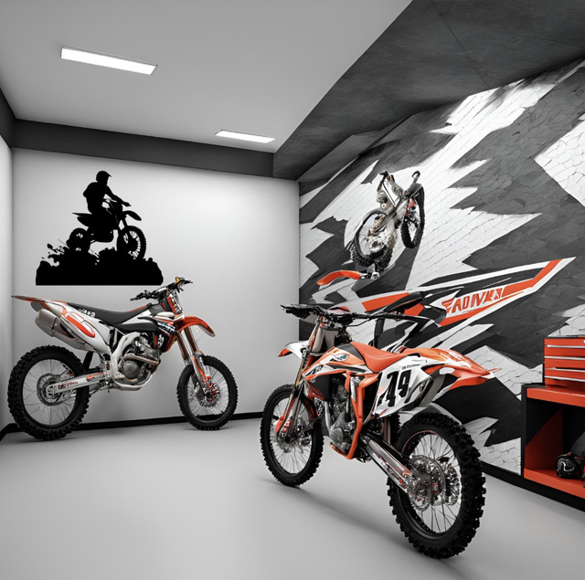 Décoration murale motocross 2 (43x39cm)