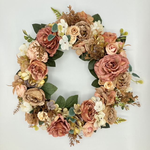 L-02 Faux Flower Wreath
