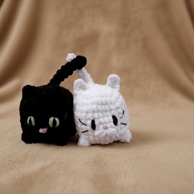 Chaton au crochet fait main