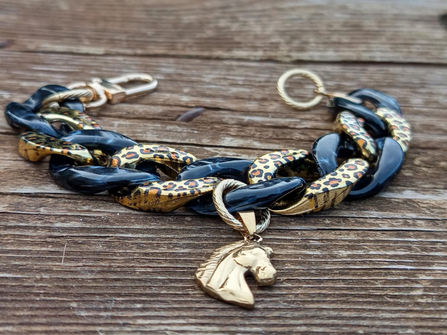 Bracelet gros maillons en acrylique Kanti