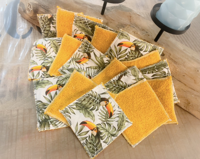 Lingette démaquillante Perroquet en Coton