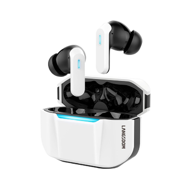 Langsdom écouteur TG16 ZETA Gris véritable casque stéréo sans fil Smart APP contrôle ANC ENC casque antibruit à faible latence. TWS V6.0 Bluetooth