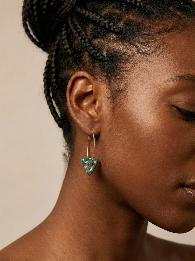 Tidal Constellation Triangular Loop Earrings