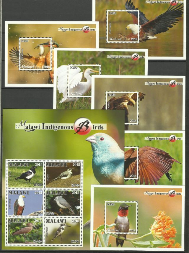 Malawi 2018 Indigenous Birds Sheetlet &amp; Minisheets MNH