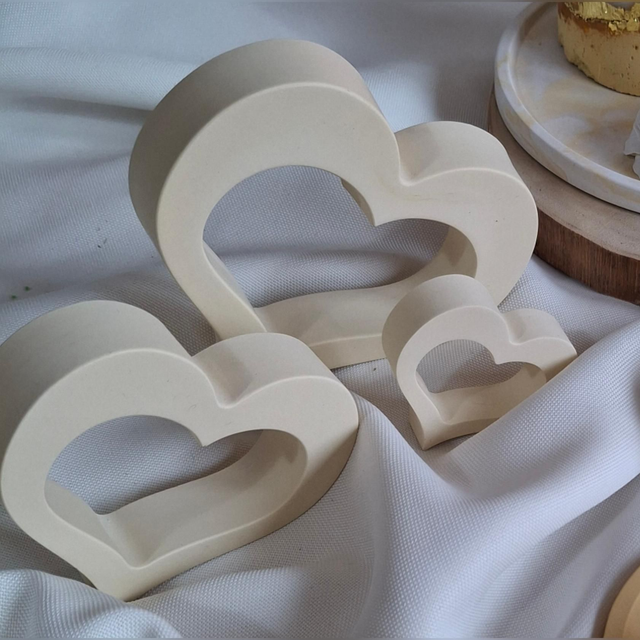 Dekoset Herzen zartgelb 