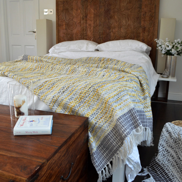 Arizona Zig Zag Heavyweight Herringbone Throw Blankets