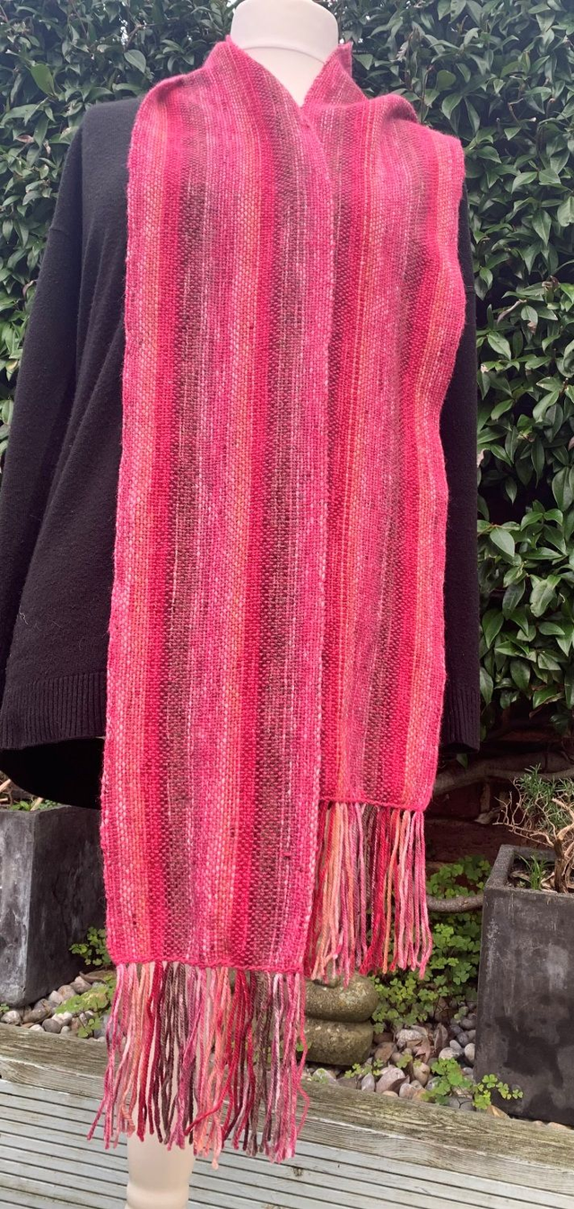 Handwoven Berries and Cherries Scarf