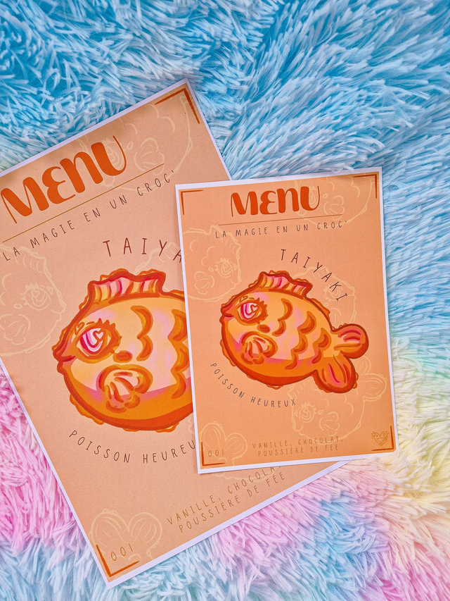 Illustration A5 &quot;La magie en un croc&quot; - nourriture japonaise