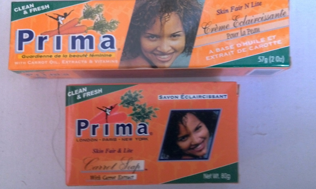 prima crème et savon pour la peau noire contre les taches au visages