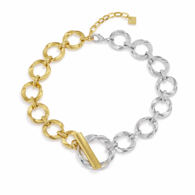 SHOCK necklace silver &amp; gold - VIDDA