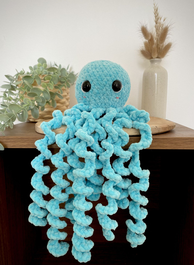 Poulpe taille L bleu turquoise