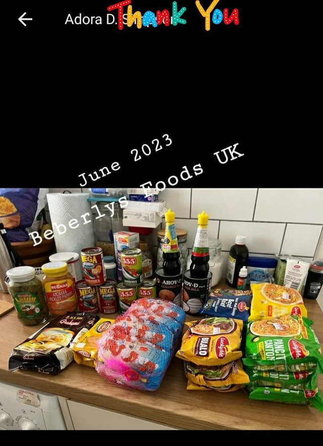 From Customer: Mrs Adora S: (Newbury England- June 2023)