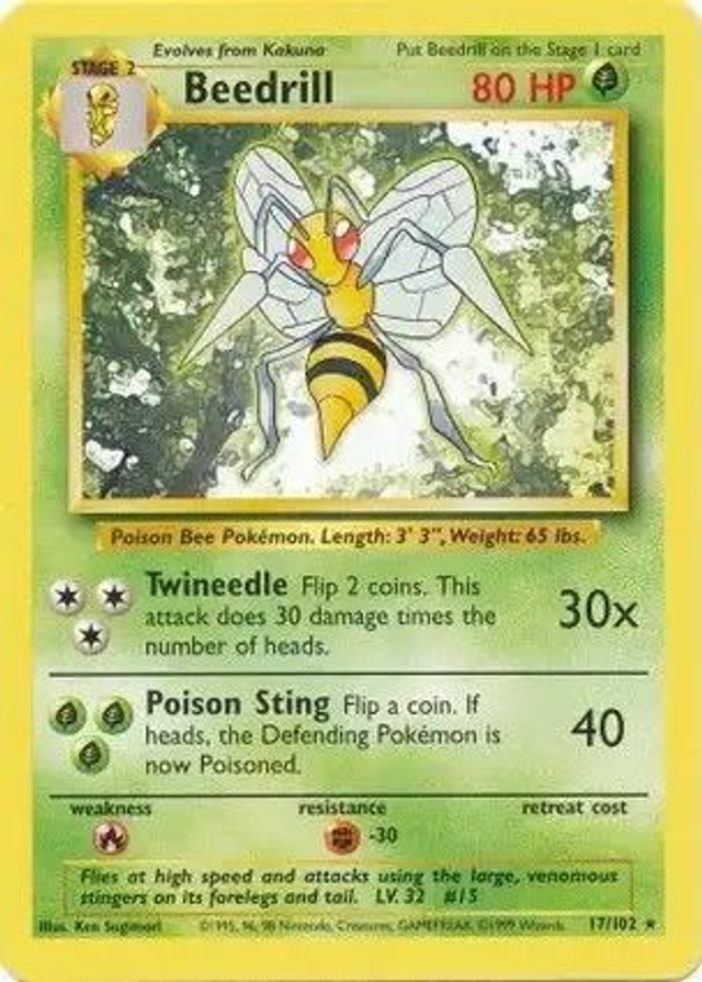 Beedrill - 17/102 (Base Set Unlimited)