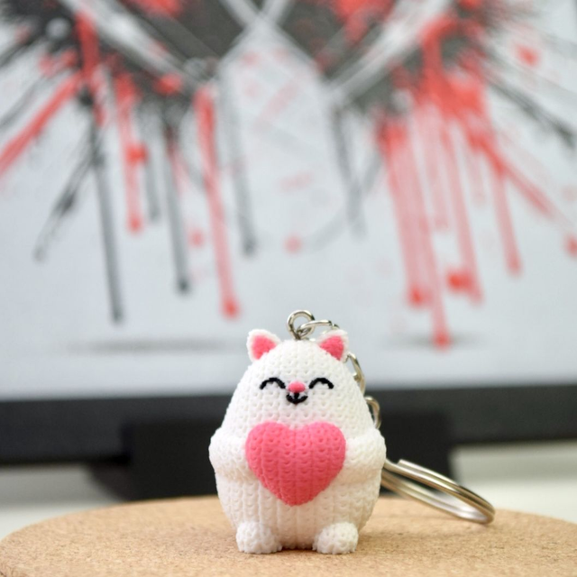 Porte-clés Chat Valentin