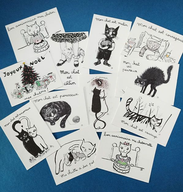 Cartes "Ma vie de chat"