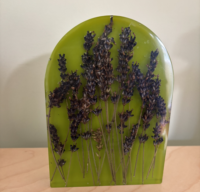 Resin lavender arch