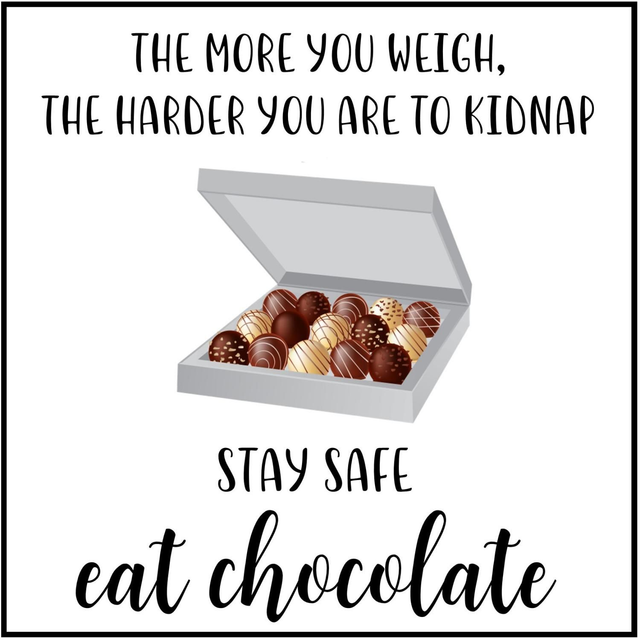 103 - GIGGLE CARD C - STAY SAFE EAT CHOCOLATE