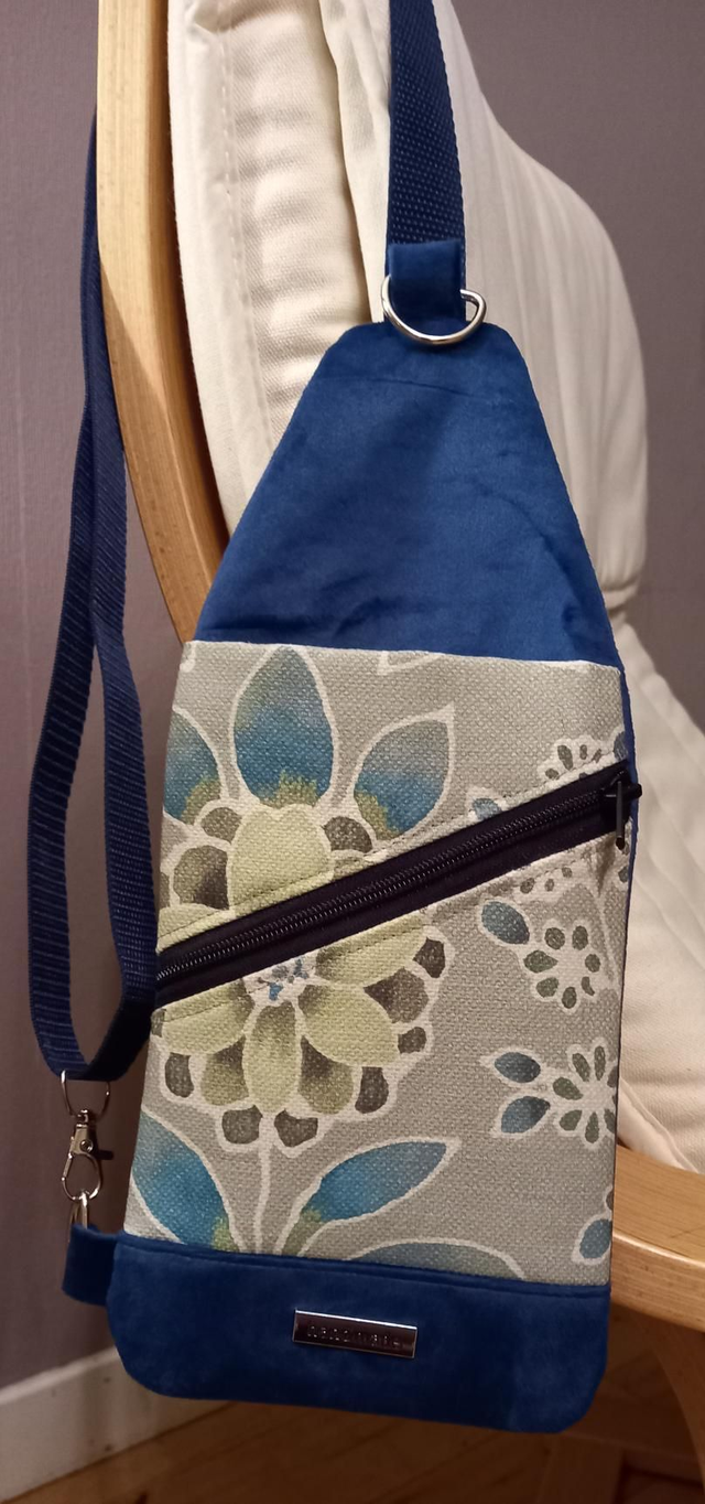 Crossbody Sling Bag - Blue Velvet