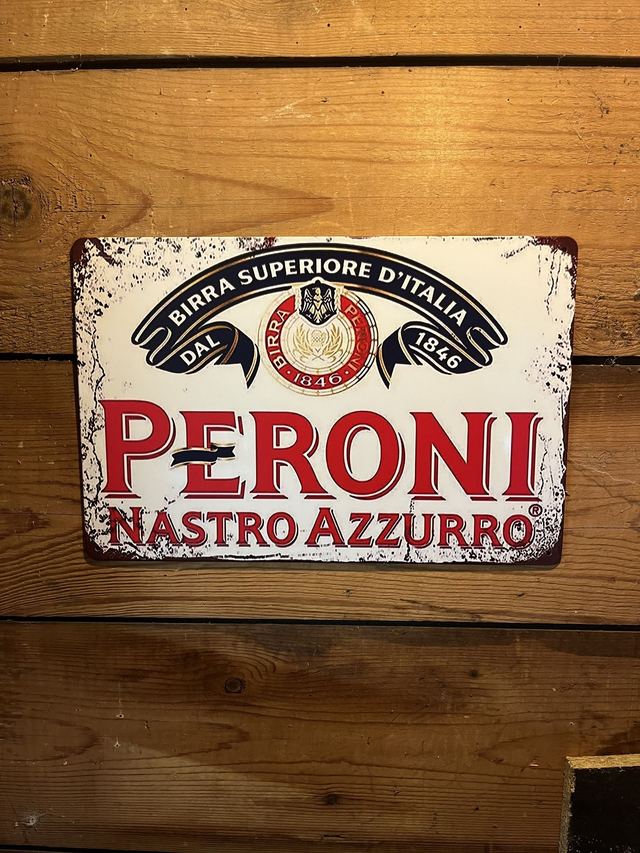 Metalen bierbord Peroni - 30 X 20 cm