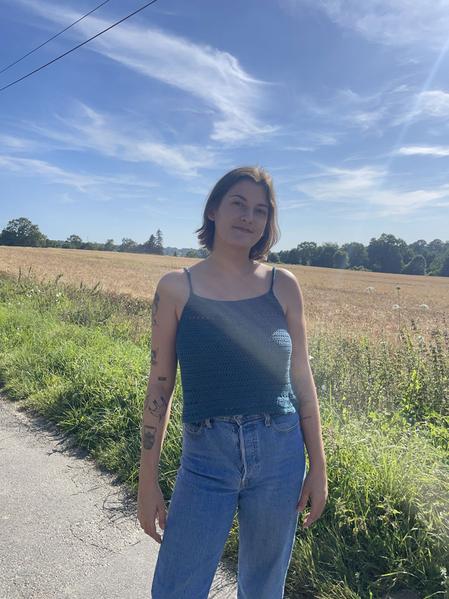 Débardeur bleu foncé 
