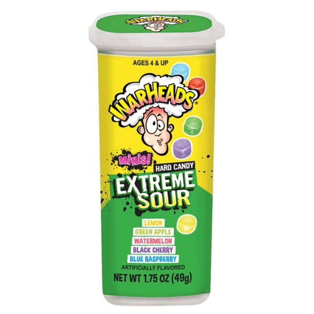 Warheads Extreme Sour Hard Candy Minis 49g