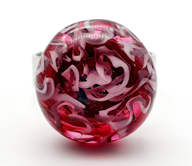 Bague Méandre rose