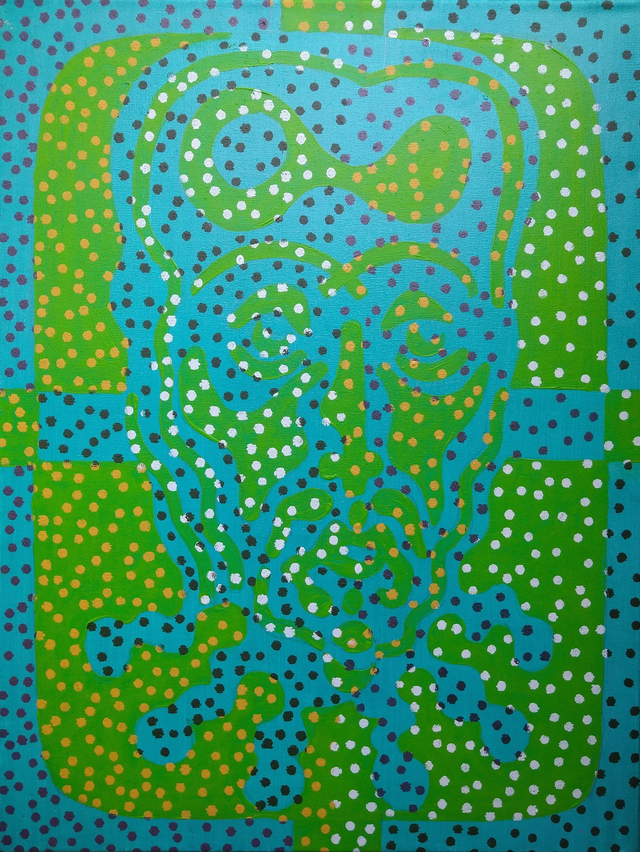 Bóg - Jezus, 66x50 akryl płótno 2020