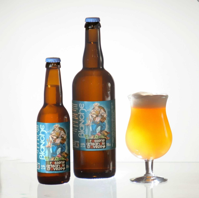 Bière BLANCHE   de la Brasserie artisanale d'avèze  33 Cl