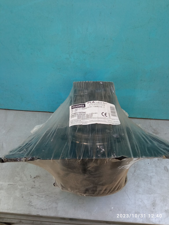 PLA - Adaptateur boisseau N°7  200 x 200 D100 NOIR - 2PLAADA71002020NO 