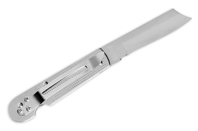 Canivete Cimo Aço Inox Total 420c Com Clip Lâmina 6,9cm