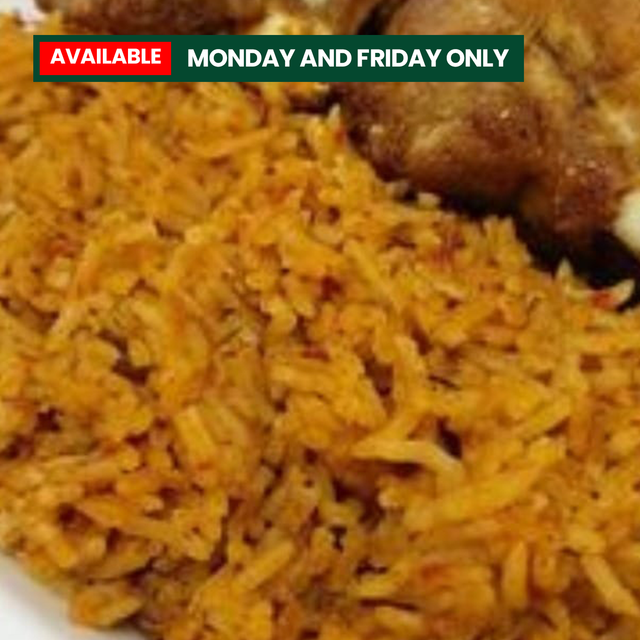 20. Jollof rice - Available: Monday and Friday only