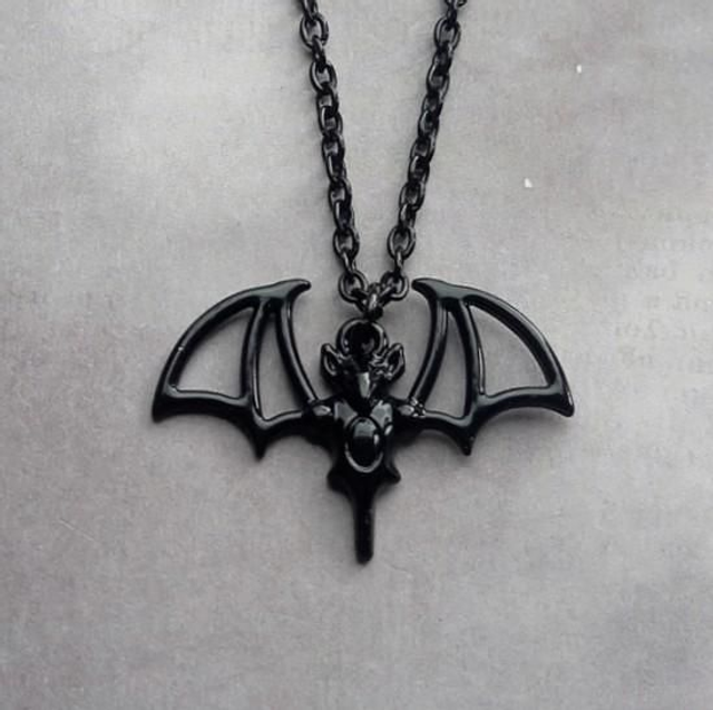 Black Bat Necklace 