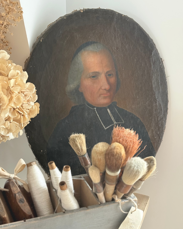 Huile sur Toile XVIII  Eclésiastique