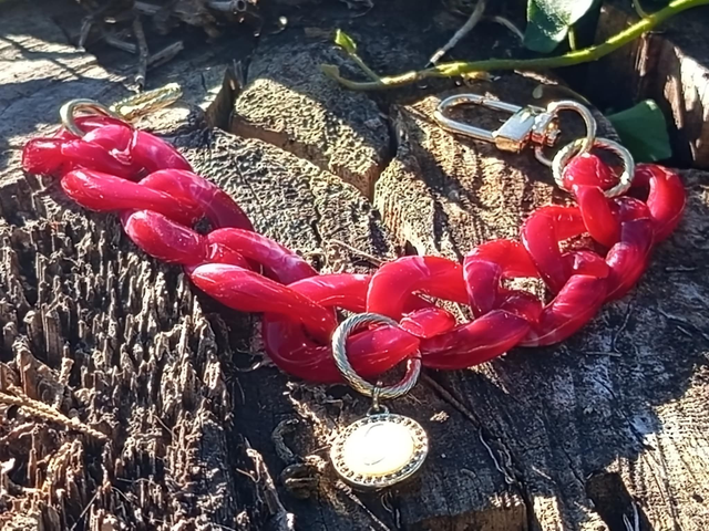 Bracelet gros maillons en acrylique Maanik