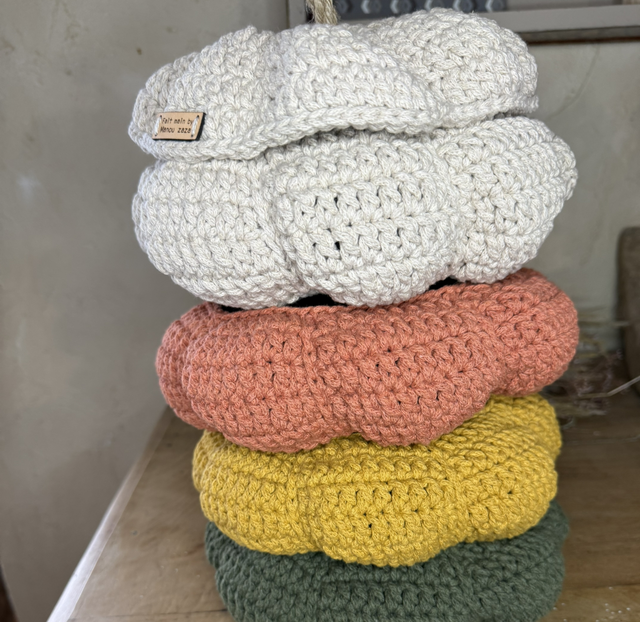 🎃 Bonbonnière Citrouille en Crochet – Déco Halloween & Cosy 🧡 Fait main | Coton recyclé Oeko-Tex |