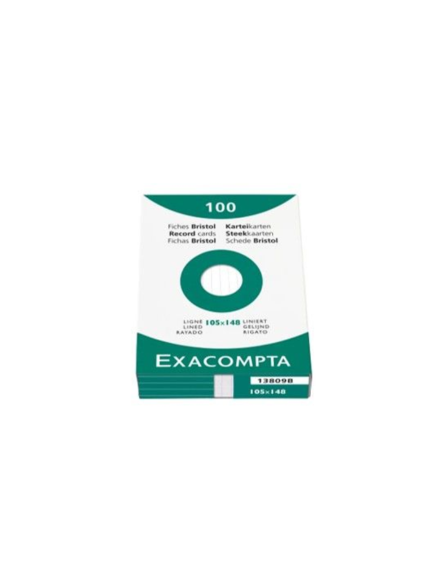 EXACOMPTA Karteikarten liniert A6  weiss 100 Stück