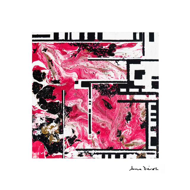 Lámina 20 x 20 cm Enmarcada Pink