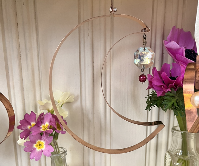 Medium Moon copper decoration