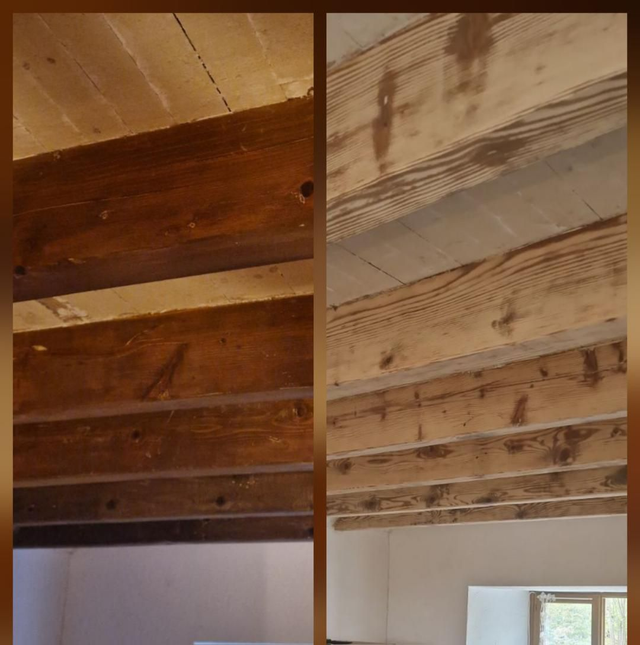 Aérogommage Poutres en bois en Auvergne Rhones Alpes