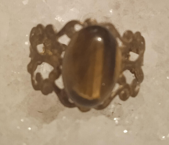 oeil de tigre (bague baroque bronzée) 